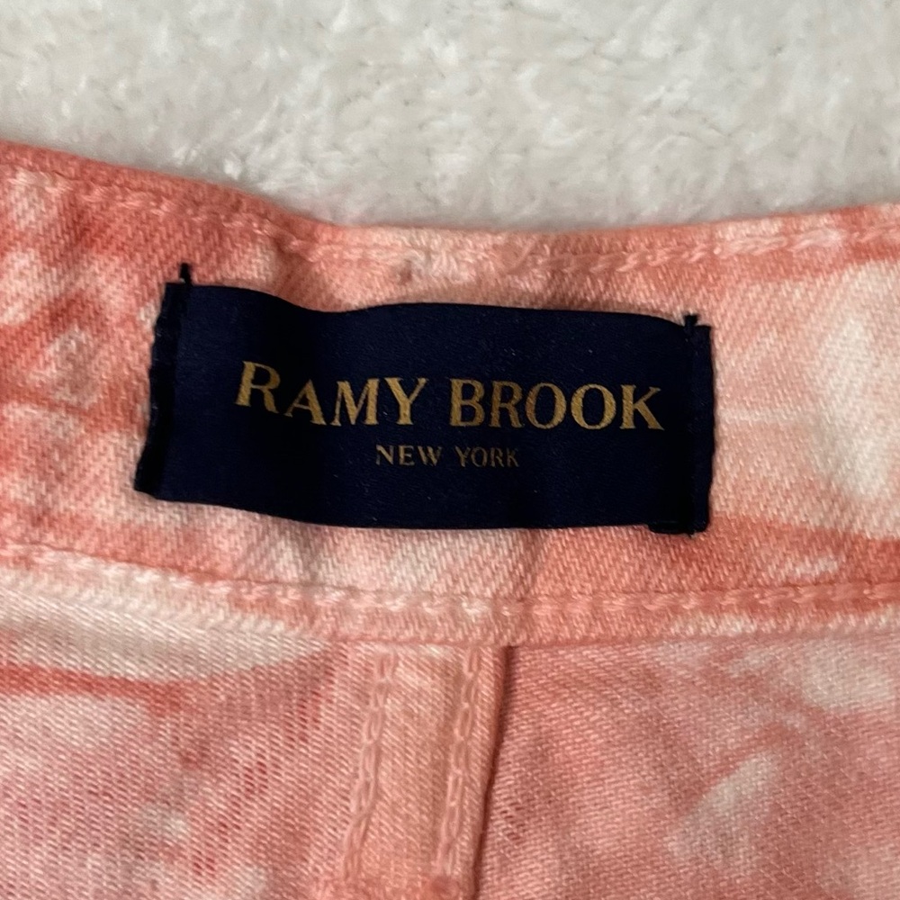 Ramy Brook Christy Boyfriend Tie Dye Pink Denim Cutoff Shorts Size 27 NWT - Picture 4 of 14